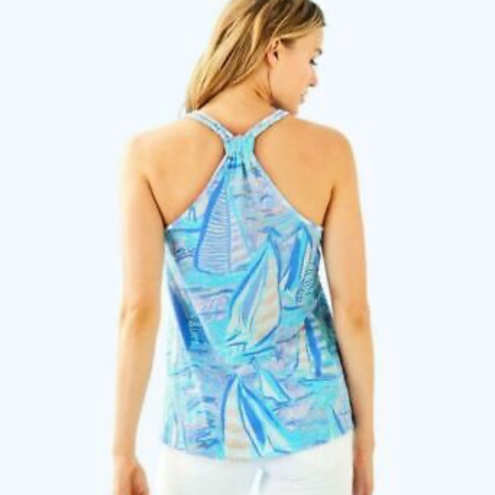 NWT Lilly Pulitzer Aleida Top in Light Lilac Verbena About Time